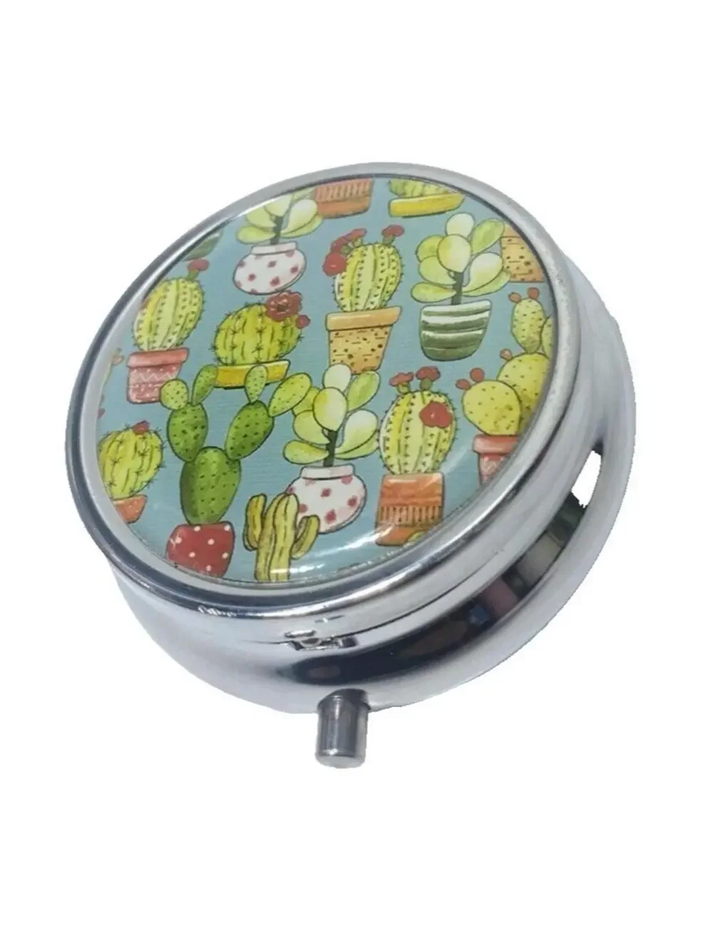 Medicine Pill Holder 3 Compartments Divider Easy Carry In Purse Take Along Small